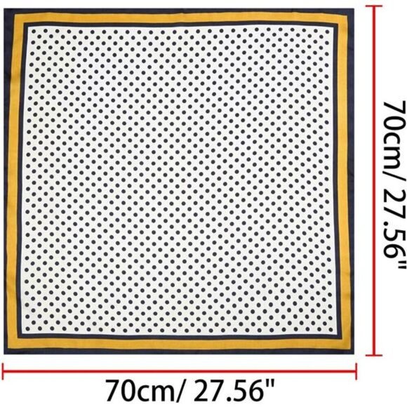 Polka Dots Square Scarf Neck Scarves Kerchief Neckerchief Headband for Women - Picture 3 of 8